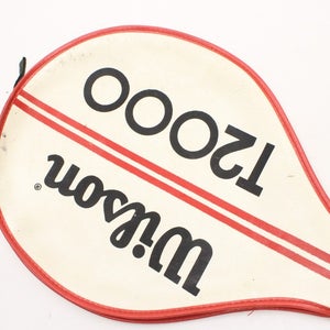 VINTAGE WILSON "T2000" SINGLE ZIPPERED TENNIS RACQUET COVER WITHOUT STRAP