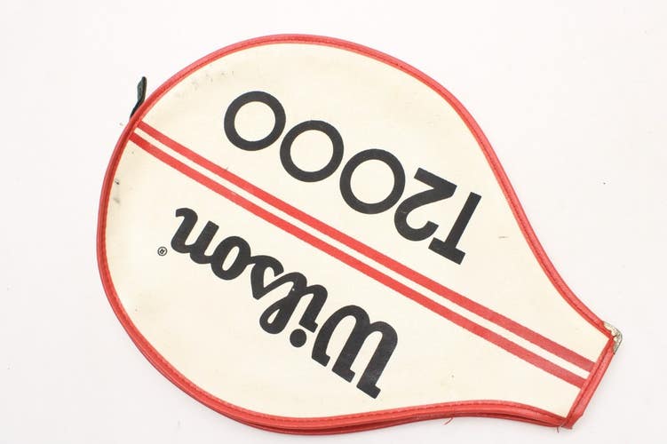 VINTAGE WILSON "T2000" SINGLE ZIPPERED TENNIS RACQUET COVER WITHOUT STRAP
