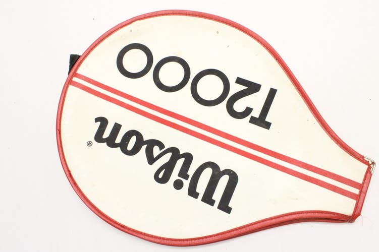 VINTAGE WILSON "T2000" SINGLE ZIPPERED TENNIS RACQUET COVER WITHOUT STRAP