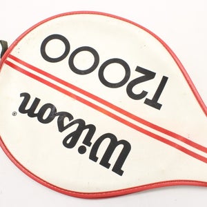 VINTAGE WILSON "T2000" SINGLE ZIPPERED TENNIS RACQUET COVER WITHOUT STRAP