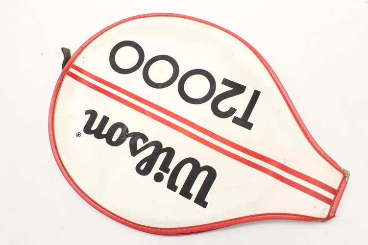 VINTAGE WILSON "T2000" SINGLE ZIPPERED TENNIS RACQUET COVER WITHOUT STRAP