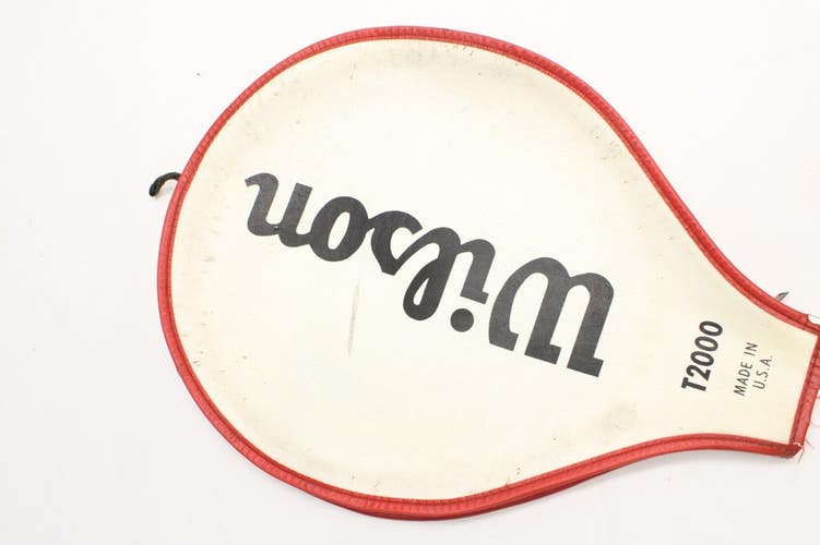 VINTAGE WILSON "T2000" SINGLE ZIPPERED TENNIS RACQUET COVER WITHOUT STRAP
