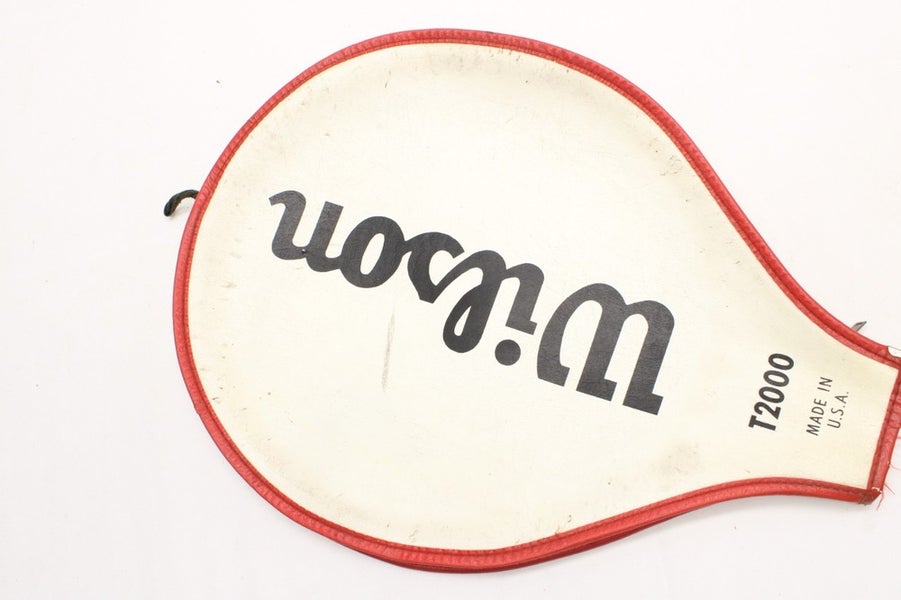 VINTAGE WILSON "T2000" SINGLE ZIPPERED TENNIS RACQUET COVER WITHOUT STRAP
