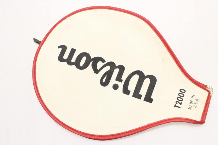 VINTAGE WILSON "T2000" SINGLE ZIPPERED TENNIS RACQUET COVER WITHOUT STRAP