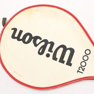 VINTAGE WILSON "T2000" SINGLE ZIPPERED TENNIS RACQUET COVER WITHOUT STRAP