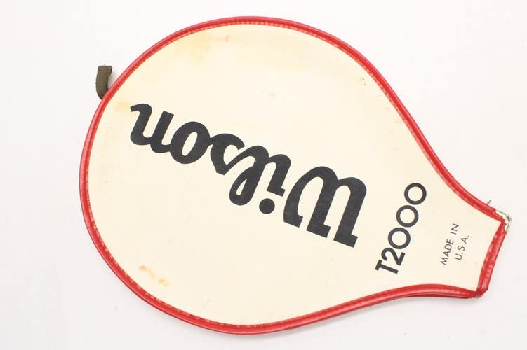 VINTAGE WILSON "T2000" SINGLE ZIPPERED TENNIS RACQUET COVER WITHOUT STRAP