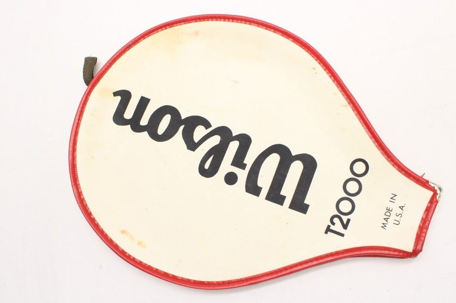VINTAGE WILSON "T2000" SINGLE ZIPPERED TENNIS RACQUET COVER WITHOUT STRAP