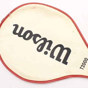 VINTAGE WILSON "T2000" SINGLE ZIPPERED TENNIS RACQUET COVER WITHOUT STRAP
