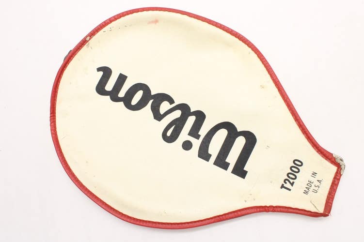 VINTAGE WILSON "T2000" SINGLE ZIPPERED TENNIS RACQUET COVER WITHOUT STRAP