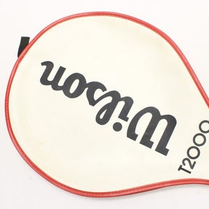 VINTAGE WILSON "T2000" SINGLE ZIPPERED TENNIS RACQUET COVER WITHOUT STRAP