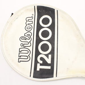 VINTAGE WILSON "T2000" SINGLE ZIPPERED TENNIS RACQUET COVER WITHOUT STRAP