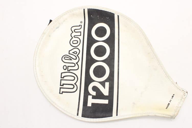 VINTAGE WILSON "T2000" SINGLE ZIPPERED TENNIS RACQUET COVER WITHOUT STRAP