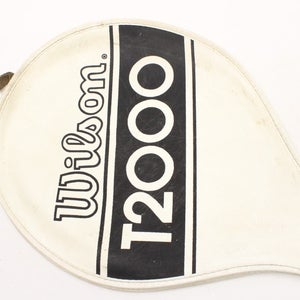 VINTAGE WILSON "T2000" SINGLE ZIPPERED TENNIS RACQUET COVER WITHOUT STRAP