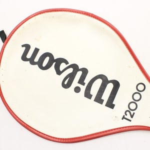 VINTAGE WILSON "T2000" SINGLE ZIPPERED TENNIS RACQUET COVER WITHOUT STRAP