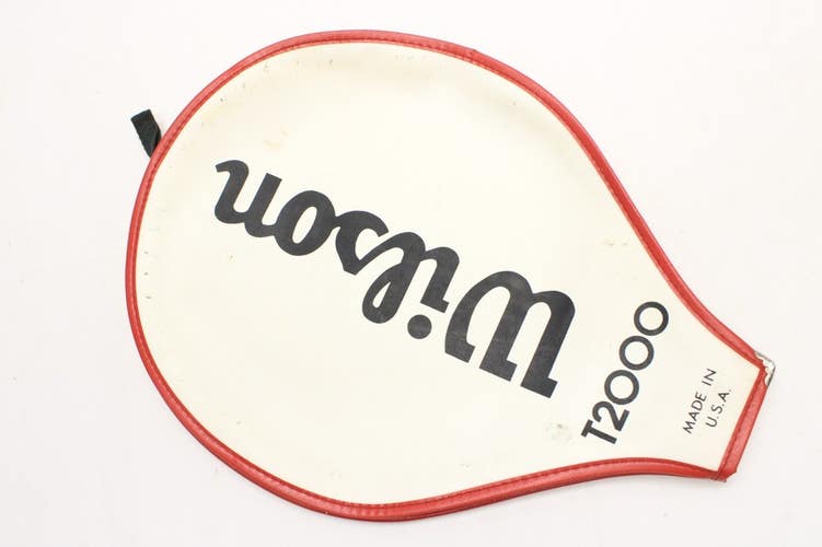 VINTAGE WILSON "T2000" SINGLE ZIPPERED TENNIS RACQUET COVER WITHOUT STRAP