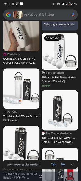 Titleist golf metal water container