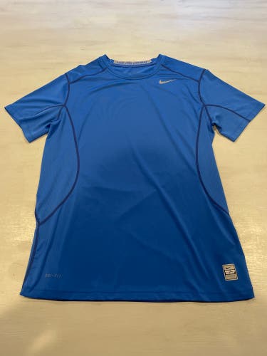 Nike Pro Combat Compression Shirt Blue Large Men's  (New)