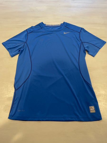 Nike Pro Combat Compression Shirt Blue Large Men's  (New)