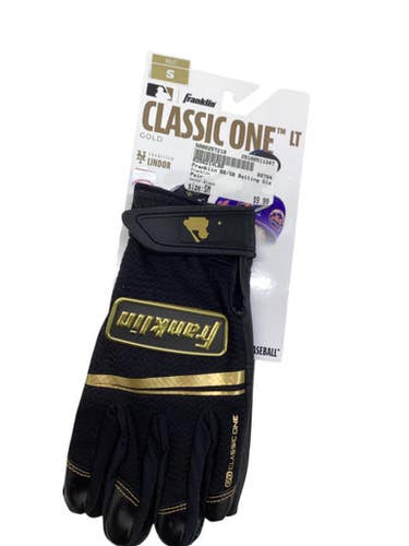 Used Franklin BB/SB Batting Gloves Black SM 11347-S000257219