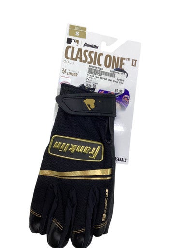 Used Franklin BB/SB Batting Gloves Black SM 11347-S000257219