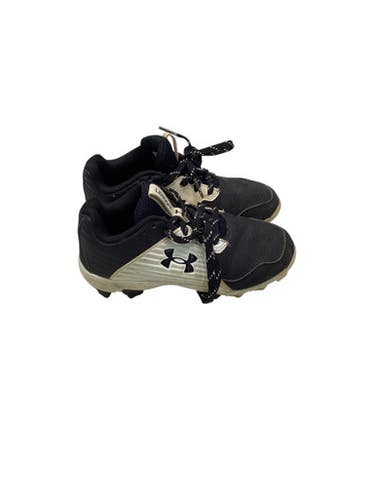 Used Under Armour LEADOFF BB/SB Cleats Black And White Youth 13.0 11347-S000257172