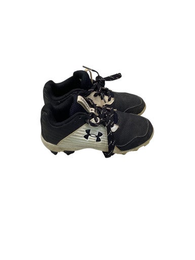 Used Under Armour LEADOFF BB/SB Cleats Black And White Youth 13.0 11347-S000257172