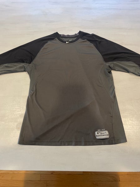 Nike Baseball Long Sleeve Gray Large Men's Compression (Used)