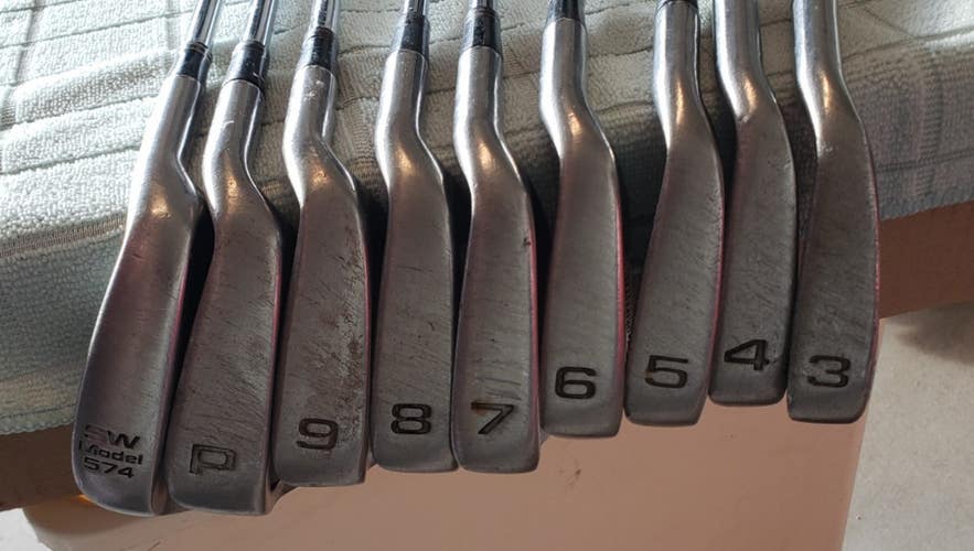 SET OF 9 HENRY GRIFFITTS BLADE STYLE GOLF IRONS 3-SW  W UNIFLEX STEEL AZ925