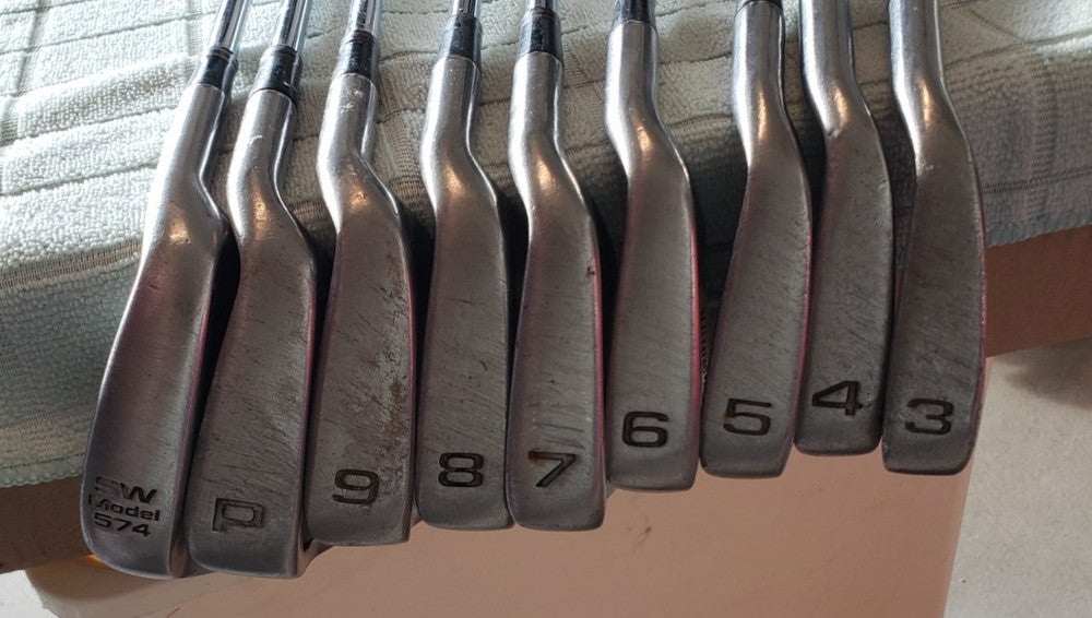 SET OF 9 HENRY GRIFFITTS BLADE STYLE GOLF IRONS 3-SW  W UNIFLEX STEEL AZ925