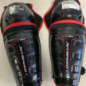 Used CCM JETSPEED FT350 Youth Shin Guards Black 9" 11823-S000034856
