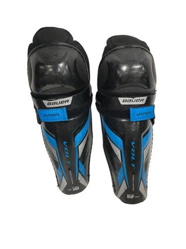Used Bauer VAPOR VOLT Youth Shin Guards Black 10" 11847-S000030079