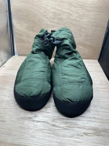 Sierra Designs Down Camp Slipper Mens SM MD Green  Warm Outdoor Ankle Boot Shoes