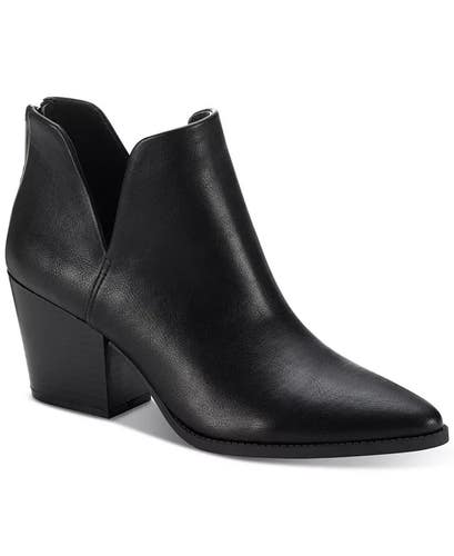 Sun + Stone Elizaa Notched Women's US 9.5 Black Pointed Toe Dress Bootie TZP12