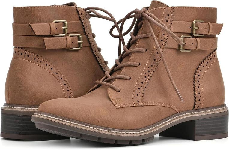 Cliffs by White Mountain Elibeth Boots Women's US 7 Brown Faux Leather TZP14