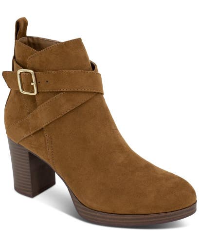 Style & Co Zaharaa Buckled Women's US 10 Brown Round Toe Dress Bootie TZP17