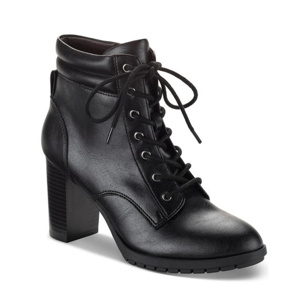 Style & Co Laurellee 10017863000 Womens 10 Black Faux Leather Dress Bootie TZP18
