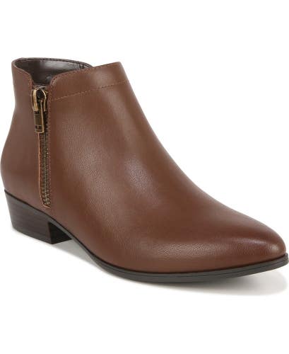 Naturalizer Claire G2629S3 Women's US 8.5 Brown Leather Almond Toe Bootie TZP9