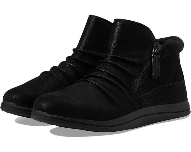 Clarks Breeze Range 26174673 Women's US 7.5 Black Ruched Ankle Bootie TZP15