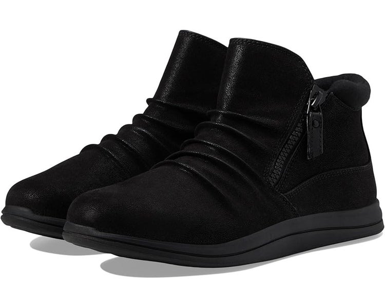 Clarks Breeze Range 26174673 Women's US 7.5 Black Ruched Ankle Bootie TZP15