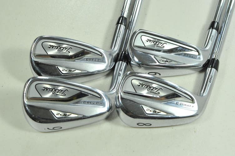 LEFT HANDED Titleist 718 AP2 6,8-PW Iron Set Stiff Flex AMT S300 Steel # 202657