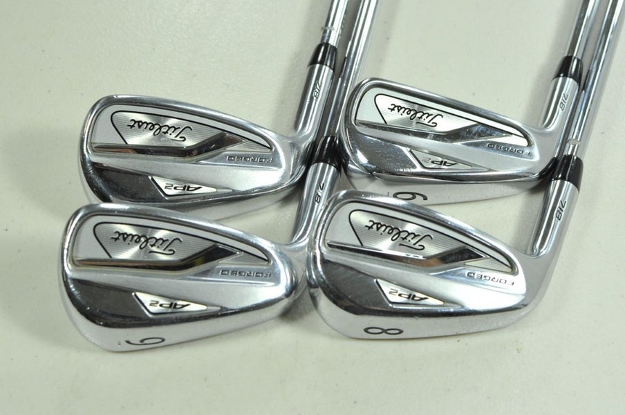 LEFT HANDED Titleist 718 AP2 6,8-PW Iron Set Stiff Flex AMT S300 Steel # 202657