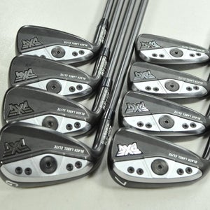 LEFT PXG Gen6 0311 P Xtreme Dark Black Label Elite 4-PW,GW Iron Set Stiff 203917