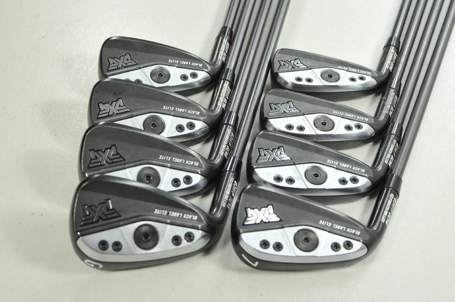 LEFT PXG Gen6 0311 P Xtreme Dark Black Label Elite 4-PW,GW Iron Set Stiff 203917