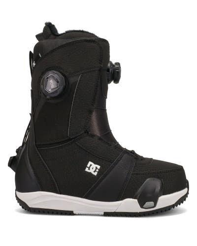 DC Lotus Boa Step On Snowboard Boots, US Womens Size 8 Black White New 2025
