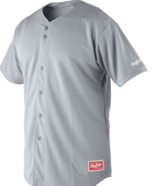 Rawlings Size Men's Medium Gray Baseball Jersey (New)