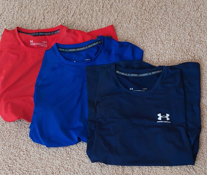Mens Large Under Armour Heat Gear Comp Shirts