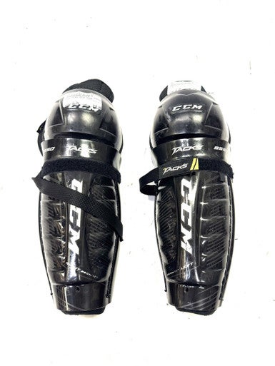 Used CCM TACKS 9550 SHIN Junior Shin Guards Black 11" 11860-S000297295