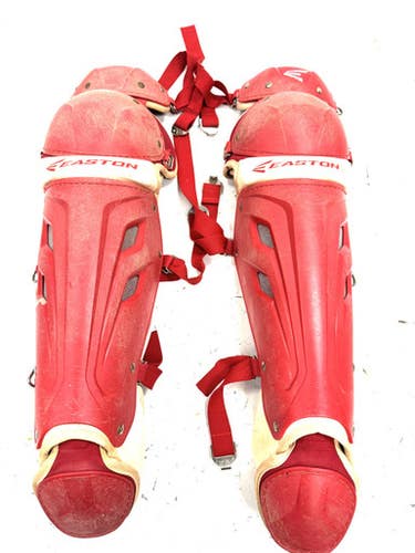 Used Easton MAKO Catchers Leg Guards Red Adult 11860-S000299169