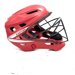 Used Easton THE VERY BEST 7 1/8-7 1/2 Catchers Helmet w/Mask Red One Size 11860-S000299171