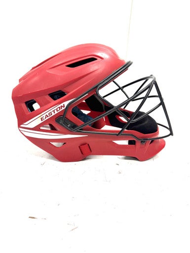 Used Easton THE VERY BEST 7 1/8-7 1/2 Catchers Helmet w/Mask Red One Size 11860-S000299171